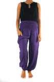 Purple Women Boho Pants Hippie Pants Yoga Pants Harem